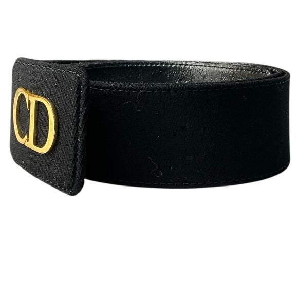 CD01. Christian Dior Leather and Cloth Belt - Picture 3 of 3